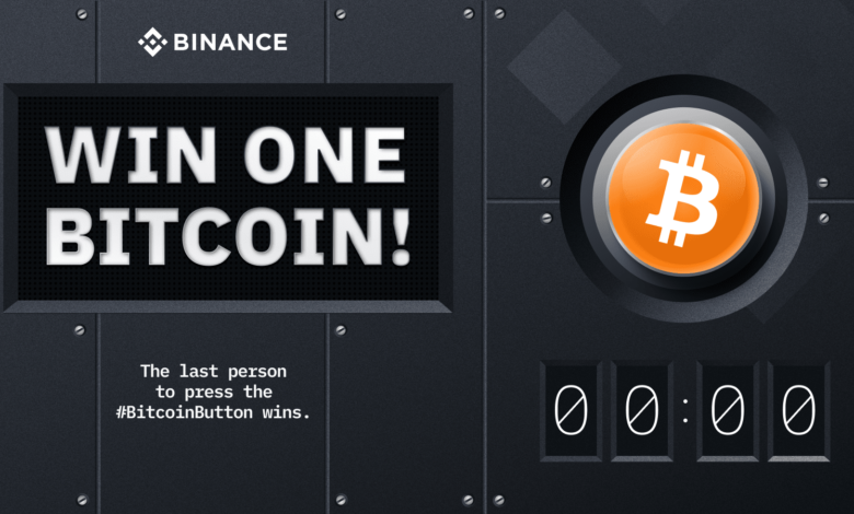 ¡Con Binance presiona un botón y gana 1 Bitcoin!
