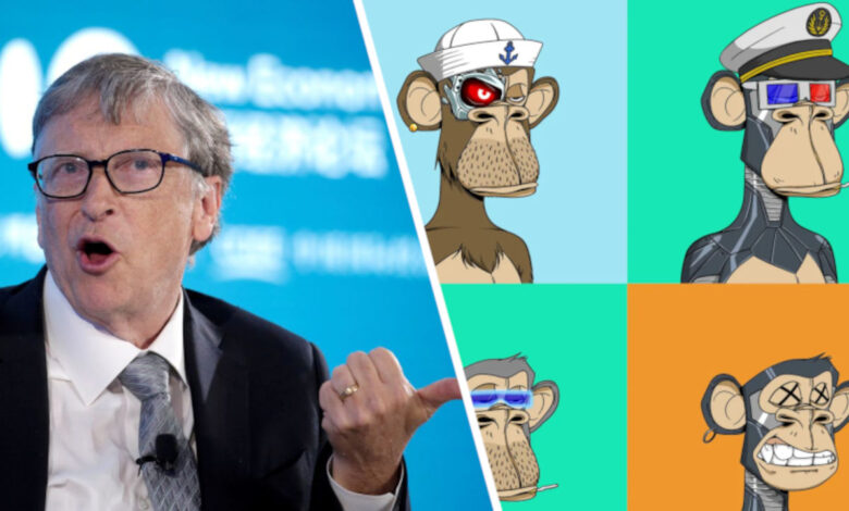 Según el multimillonario Bill Gates, se debe tener precaución con las criptomonedas y los NFT