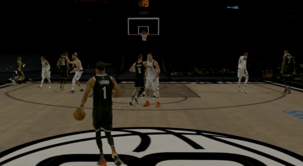 Representación virtual e inmersiva de los partidos de la NBA por medio de la tecnología «Free Viewpoint Video System» de Canon. Fuente: SportVideo