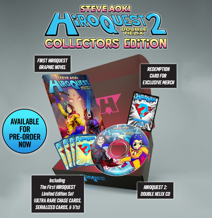 Álbum «HiROQUEST 2 Collectors Edition» de Steve Aoki. Fuente: Kolex
